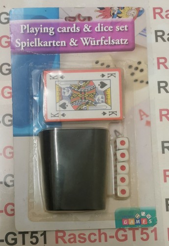 Spielkarten würfelsatz - spielkarten,