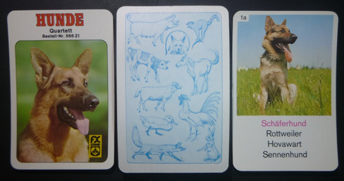 Hunde quartett 70er 80er - 70er, /