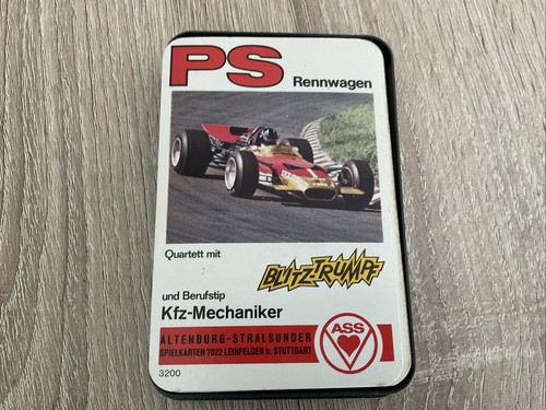 Ass quartett rennwagen - quartett,
