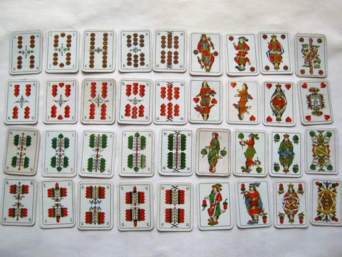 Altes miniatur kartenspiel - altes,